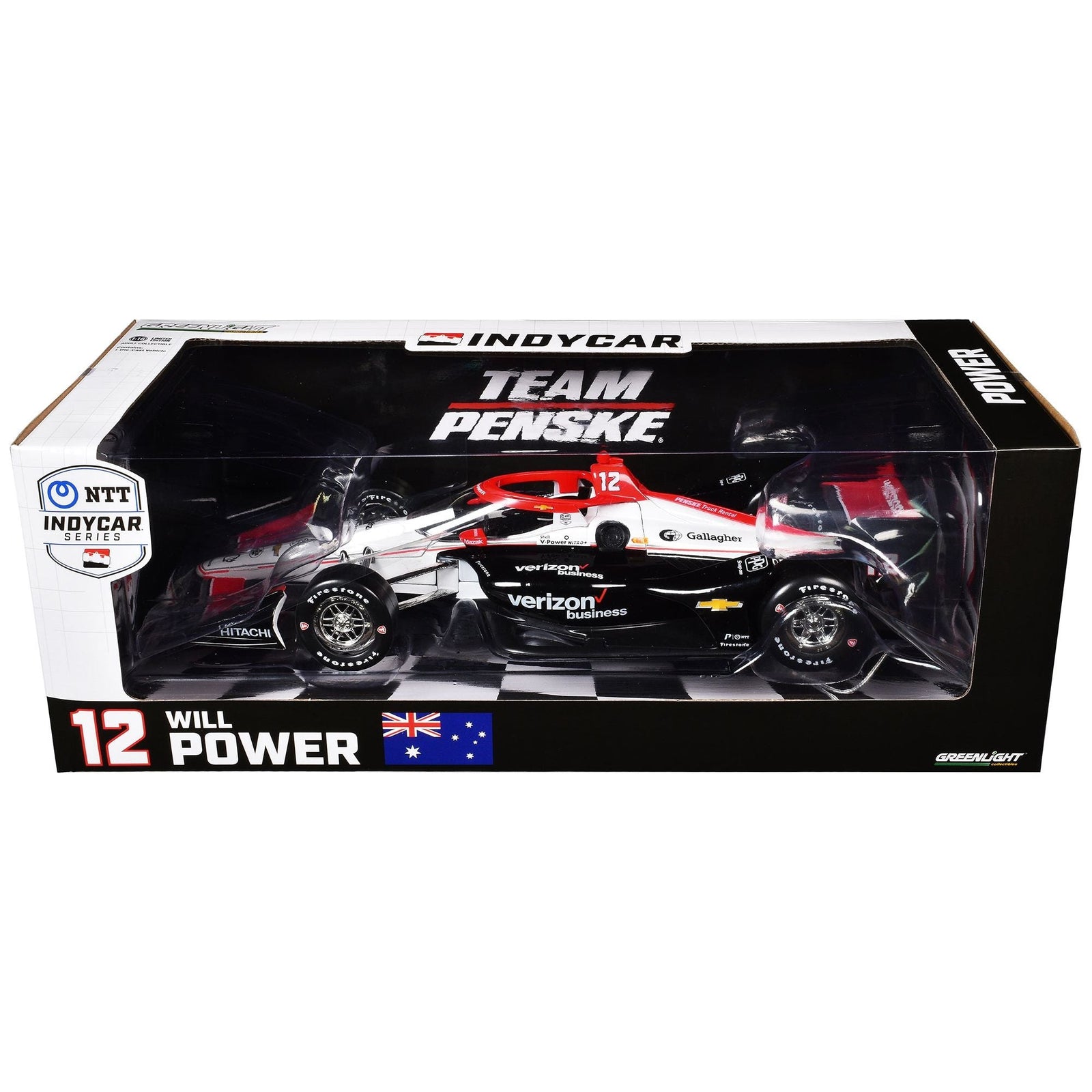 Dallara IndyCar 12 Will Power "Verizon" Team Penske (Road Course Configuration) "NTT IndyCar Series" (2024) 1/18 Diecast Model Car by Greenlight - Greenlight - ModelCars.com