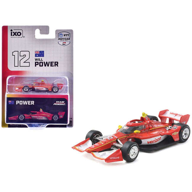 Dallara IndyCar #12 Will Power "Verizon" Team Penske (Road Course Configuration) "NTT IndyCar Series" (2025) 1/64 Diecast Model Car by IXO Models-IXO-ModelCars.com