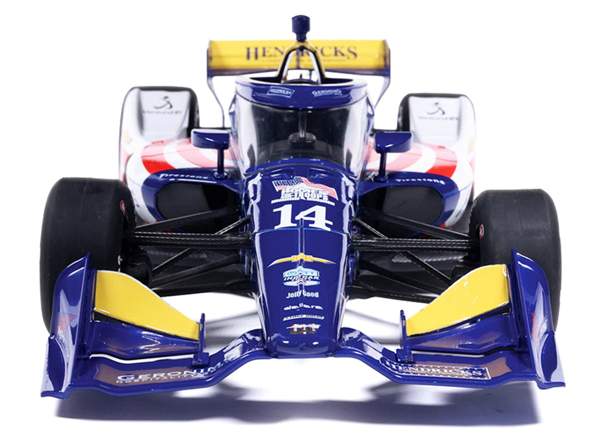Dallara IndyCar 14 Santino Ferrucci "HFOT.Org" AJ Foyt Racing (Road Course Configuration) "NTT IndyCar Series" (2026) 1/18 Diecast Model Car by IXO Models-IXO-ModelCars.com