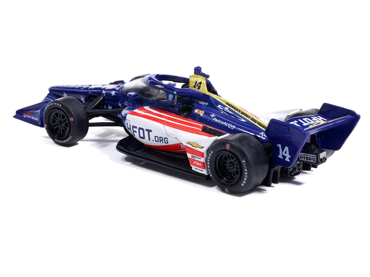 Dallara IndyCar 14 Santino Ferrucci "HFOT.Org" AJ Foyt Racing (Road Course Configuration) "NTT IndyCar Series" (2026) 1/64 Diecast Model Car by IXO Models-IXO-ModelCars.com