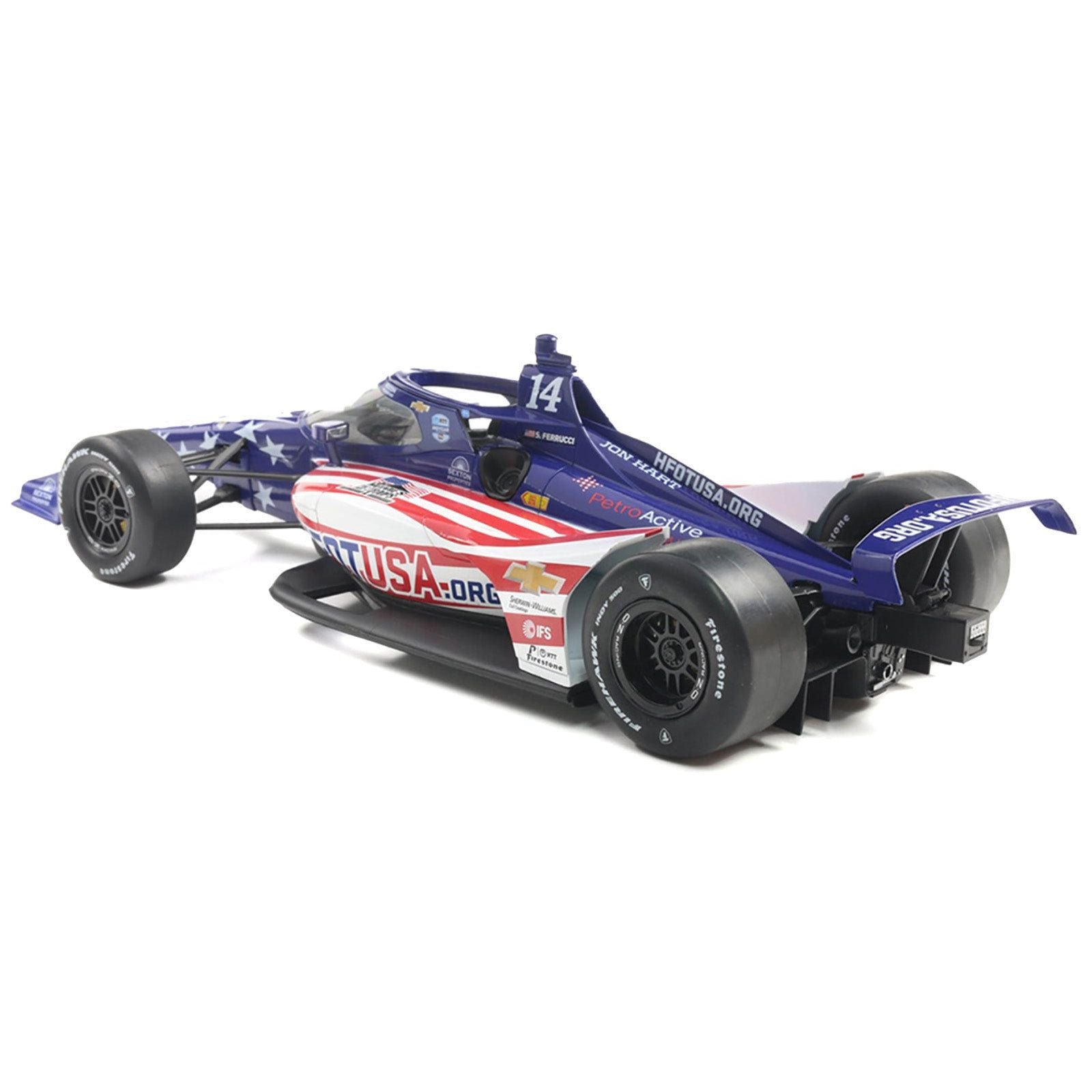 Dallara IndyCar 14 Santino Ferrucci "Homes For Our Troops" AJ Foyt Racing (Super Speedway Configuration) "NTT IndyCar Series" (2025) 1/18 Diecast Model Car by IXO Models - IXO - ModelCars.com