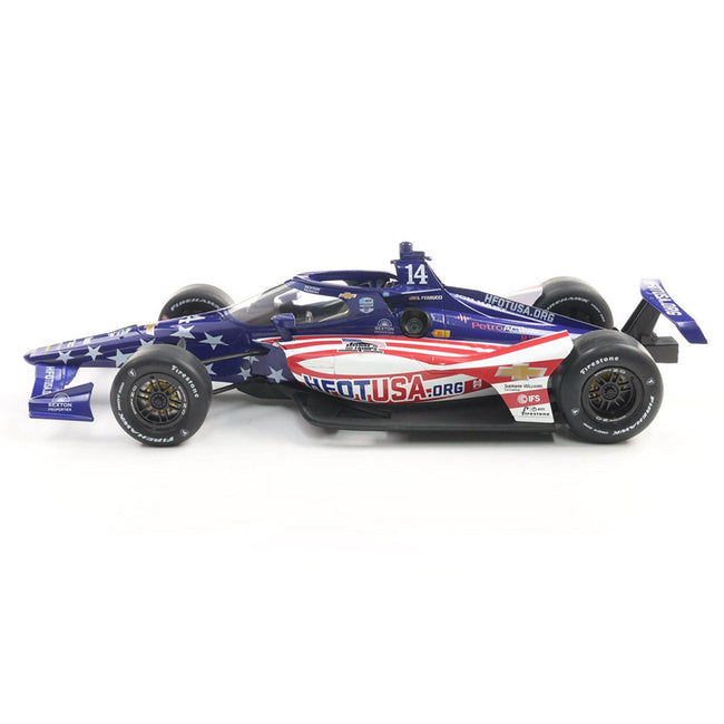 Dallara IndyCar #14 Santino Ferrucci "Homes For Our Troops" AJ Foyt Racing (Super Speedway Configuration) "NTT IndyCar Series" (2025) 1/18 Diecast Model Car by IXO Models-IXO-ModelCars.com