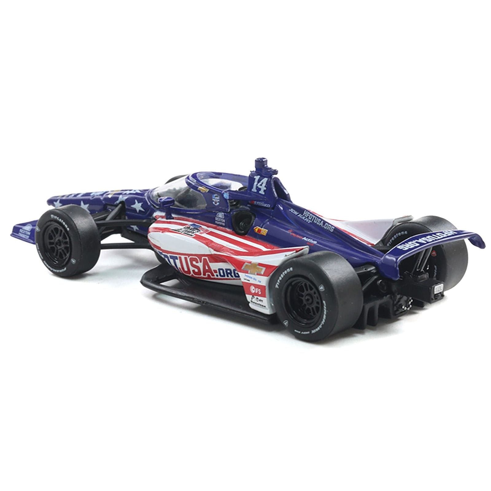Dallara IndyCar 14 Santino Ferrucci "Homes For Our Troops" AJ Foyt Racing (Super Speedway Configuration) "NTT IndyCar Series" (2025) 1/64 Diecast Model Car by IXO Models - IXO - ModelCars.com