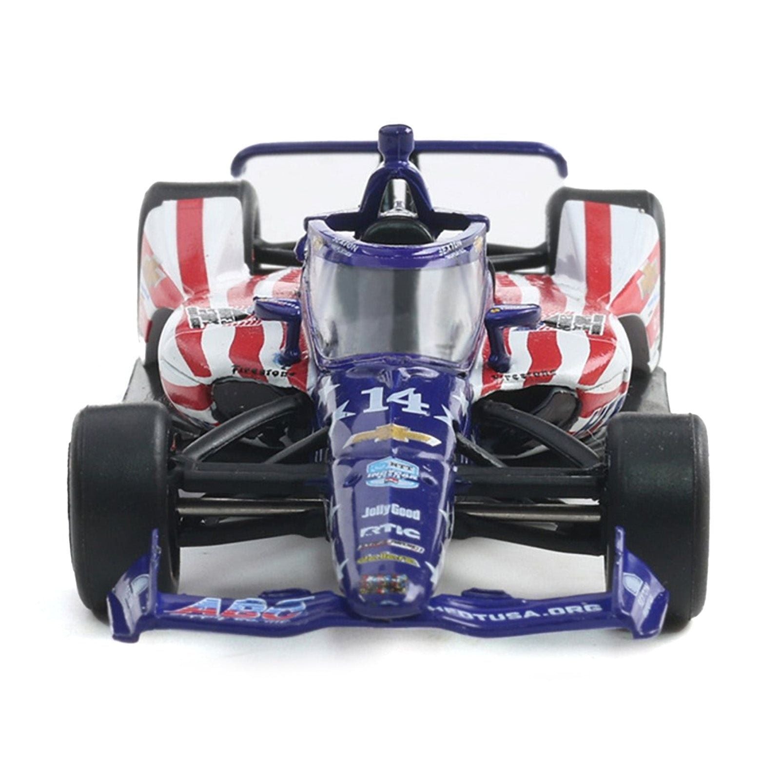 Dallara IndyCar 14 Santino Ferrucci "Homes For Our Troops" AJ Foyt Racing (Super Speedway Configuration) "NTT IndyCar Series" (2025) 1/64 Diecast Model Car by IXO Models - IXO - ModelCars.com