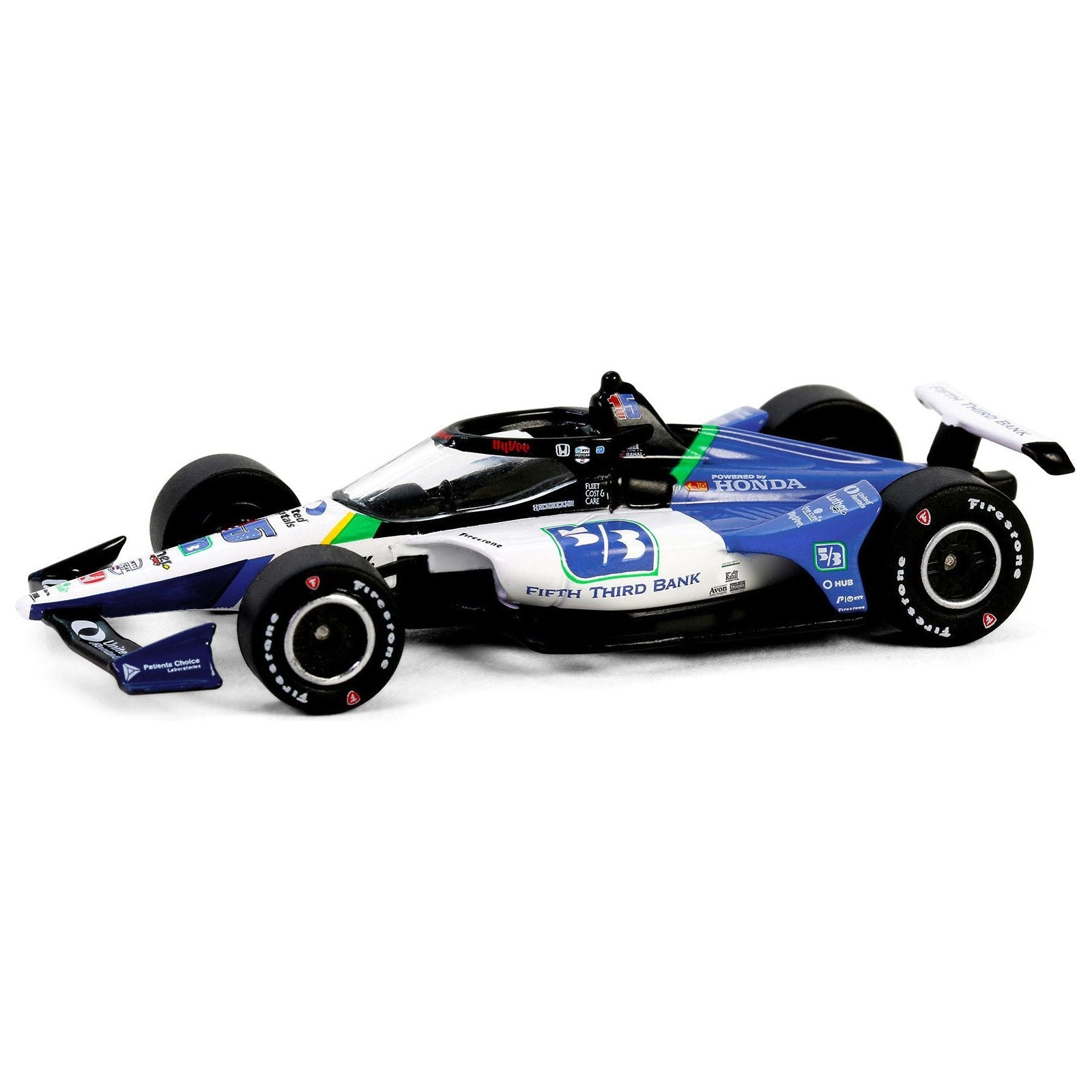 Dallara IndyCar 15 Graham Rahal "Fifth Third Bank" Rahal Letterman Lanigan Racing "NTT IndyCar Series" (2024) 1/64 Diecast Model Car by Greenlight - Greenlight - ModelCars.com