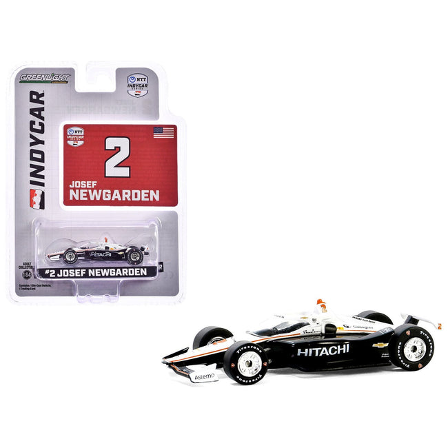 Dallara IndyCar 2 Josef Newgarden "Hitachi" Team Penske "NTT IndyCar Series" (2024) 1/64 Diecast Model Car by Greenlight - Greenlight - ModelCars.com