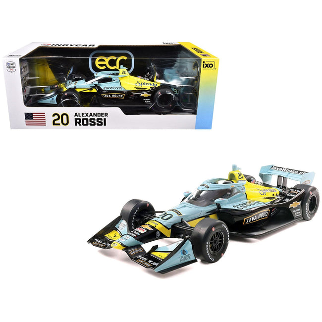 Dallara IndyCar #20 Alexander Rossi "Java House" Ed Carpenter Racing (Road Course Configuration) "NTT IndyCar Series" (2025) 1/18 Diecast Model Car by IXO Models-IXO-ModelCars.com