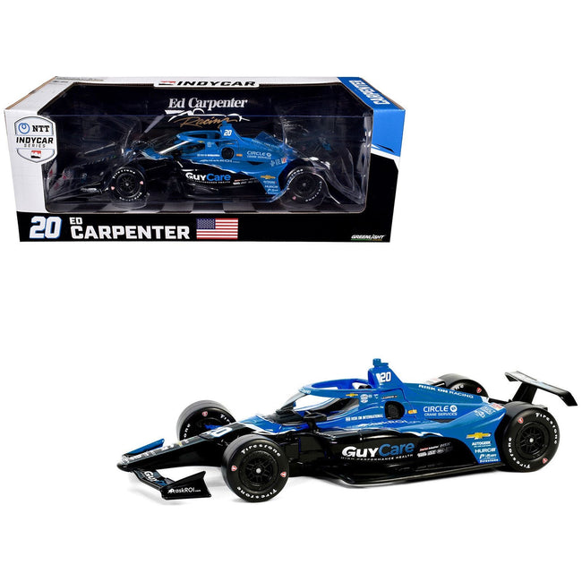 Dallara IndyCar 20 Ed Carpenter "Guy Care" Ed Carpenter Racing "NTT IndyCar Series" (2024) 1/18 Diecast Model Car by Greenlight - Greenlight - ModelCars.com
