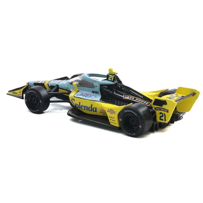 Dallara IndyCar 21 Christian Rasmussen "Splenda" Ed Carpenter Racing (Road Course Configuration) "NTT IndyCar Series" (2025) 1/64 Diecast Model Car by IXO Models - IXO - ModelCars.com