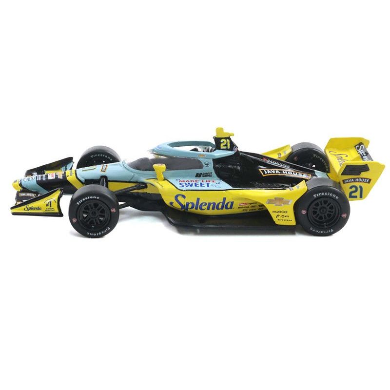 Dallara IndyCar 21 Christian Rasmussen "Splenda" Ed Carpenter Racing (Road Course Configuration) "NTT IndyCar Series" (2025) 1/64 Diecast Model Car by IXO Models - IXO - ModelCars.com
