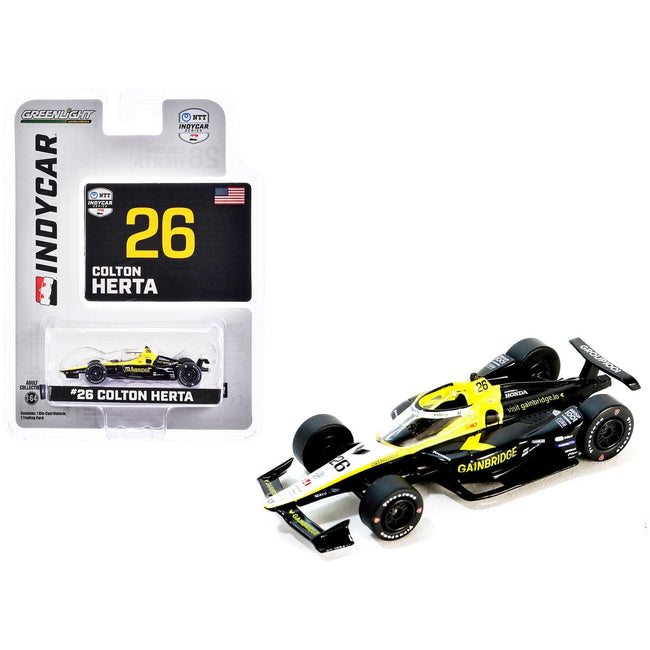 Dallara IndyCar 26 Colton Herta "Gainbridge" Andretti Autosport "NTT IndyCar Series" (2024) 1/64 Diecast Model Car by Greenlight - Greenlight - ModelCars.com