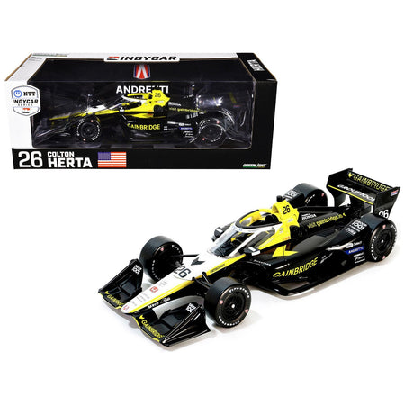 Dallara IndyCar 26 Colton Herta "Gainbridge" Andretti Autosport (Road Course Configuration) "NTT IndyCar Series" (2024) 1/18 Diecast Model Car by Greenlight - Greenlight - ModelCars.com