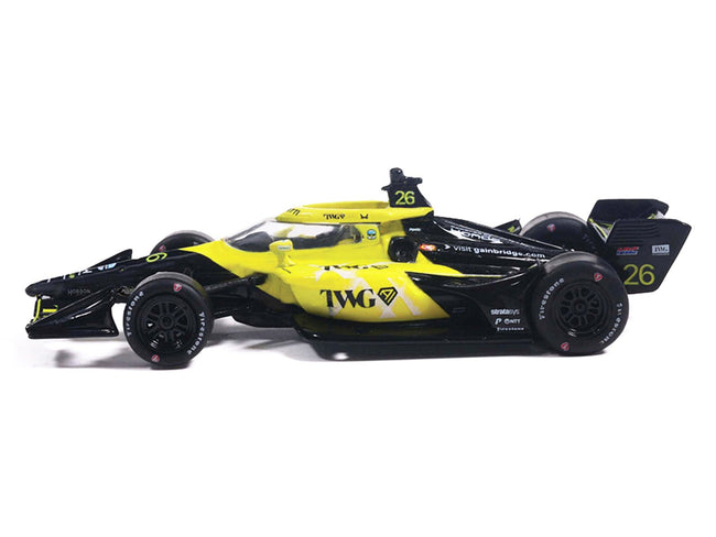 Dallara IndyCar 26 Will Power "TWG" Andretti Global (Road Course Configuration) "NTT IndyCar Series" (2026) 1/64 Diecast Model Car by IXO Models-IXO-ModelCars.com