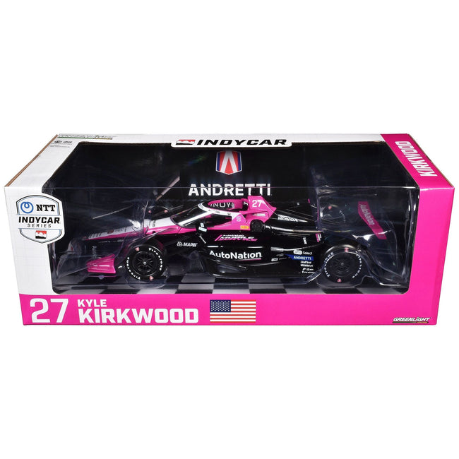 Dallara IndyCar 27 Kyle Kirkwood "AutoNation" Andretti Autosport "NTT IndyCar Series" (2024) 1/18 Diecast Model Car by Greenlight - Greenlight - ModelCars.com