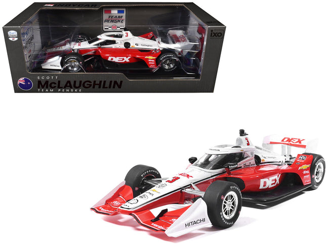 Dallara IndyCar 3 Scott McLaughlin "DEX" Team Penske (Road Course Configuration) "NTT IndyCar Series" (2026) 1/18 Diecast Model Car by IXO Models-IXO-ModelCars.com