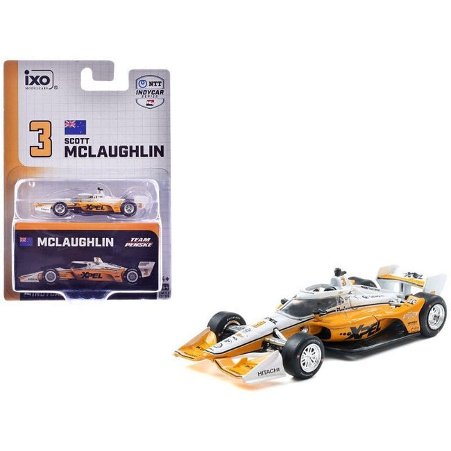 Dallara IndyCar #3 Scott McLaughlin "XPEL" Team Penske (Road Course Configuration) "NTT IndyCar Series" (2025) 1/64 Diecast Model Car by IXO Models-IXO-ModelCars.com