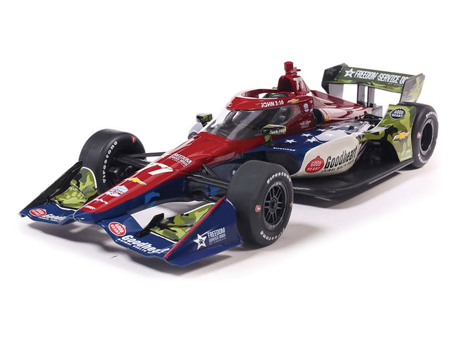 Dallara IndyCar 77 Sting Ray Robb "Goodheart Animal Health Center" Juncos Hollinger Racing (Road Course Configuration) "NTT IndyCar Series" (2026) 1/18 Diecast Model Car by IXO Models-IXO-ModelCars.com