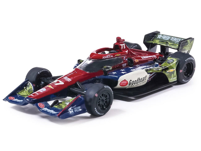 Dallara IndyCar 77 Sting Ray Robb "Goodheart Animal Health Center" Juncos Hollinger Racing (Road Course Configuration) "NTT IndyCar Series" (2026) 1/64 Diecast Model Car by IXO Models-IXO-ModelCars.com