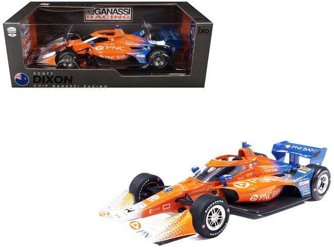 Dallara IndyCar 9 Scott Dixon "PNC Bank" Chip Ganassi Racing (Road Course Configuration) "NTT IndyCar Series" (2026) 1/18 Diecast Model Car by IXO Models-IXO-ModelCars.com