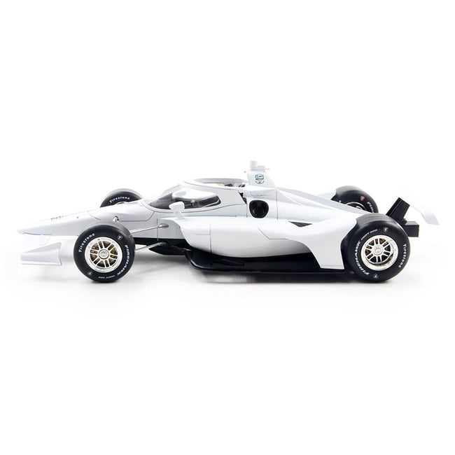 Dallara IndyCar Blank White "Autograph Car" (Super Speedway Configuration) "NTT IndyCar Series" 1/18 Diecast Model Car by IXO Models-IXO-ModelCars.com