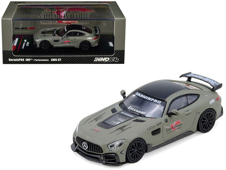 DarwinPRO iMP-Performance AMG GT "Goblin Group" Matt Green with Black Top 1/64 Diecast Model Car by Inno Models-Inno Models-ModelCars.com