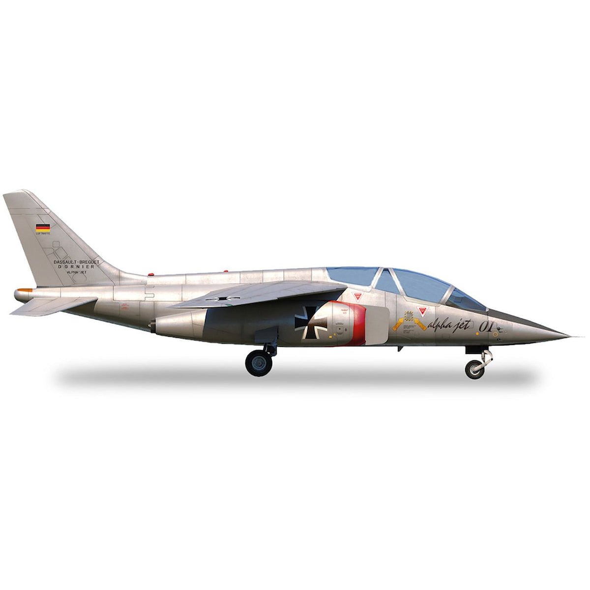 Dassault Alpha Jet Aircraft "01 Prototype" Registration AT24 "Military" Series 1/72 Diecast Model Airplane by Herpa-Herpa-ModelCars.com