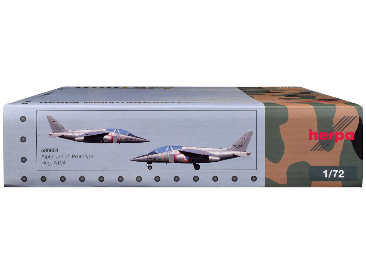 Dassault Alpha Jet Aircraft "01 Prototype" Registration AT24 "Military" Series 1/72 Diecast Model Airplane by Herpa-Herpa-ModelCars.com