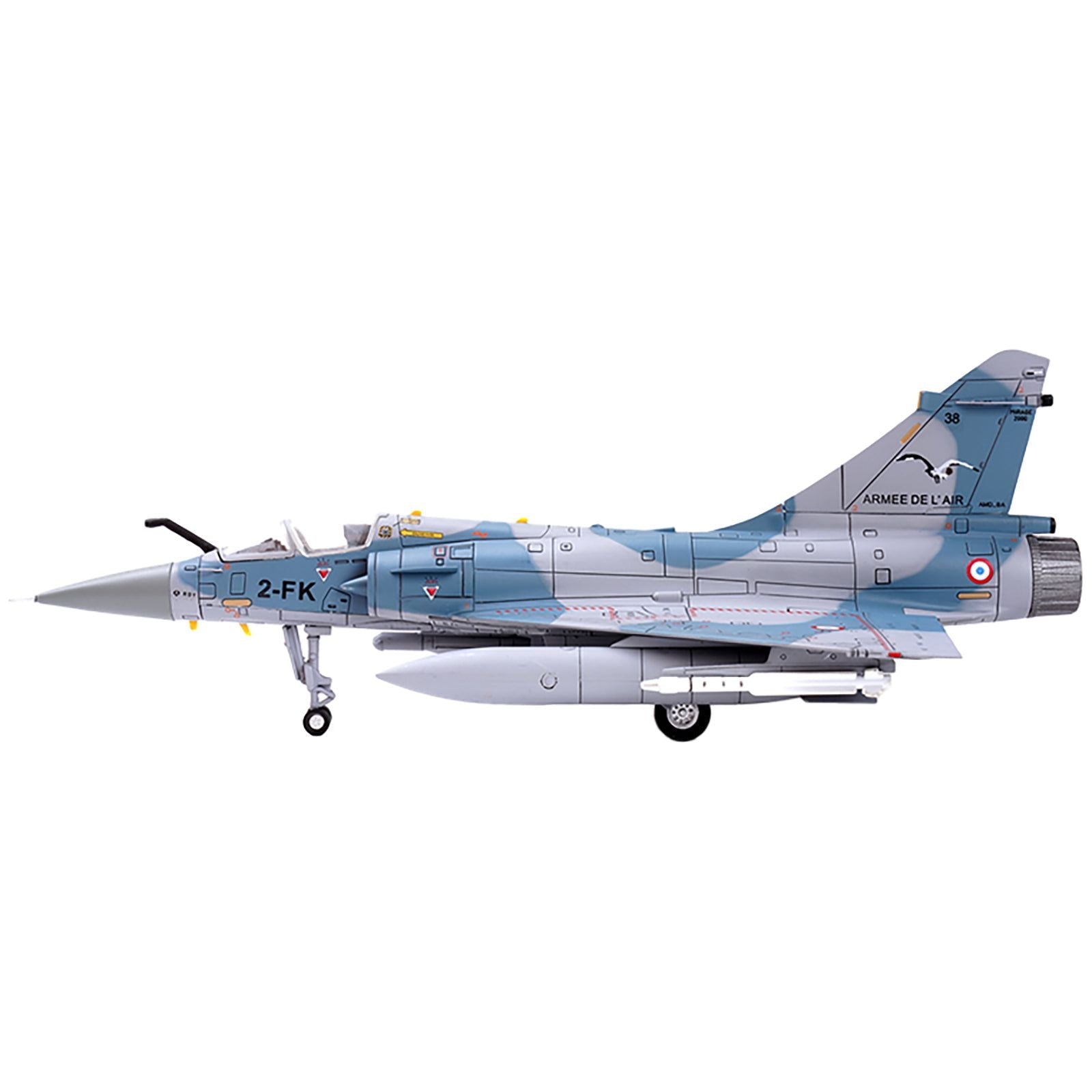 Dassault Mirage 2000 - 5F Fighter Aircraft "2 - FK Cigognes" French Air Force "Wing" Series 1/72 Diecast Model by Panzerkampf - Panzerkampf - ModelCars.com