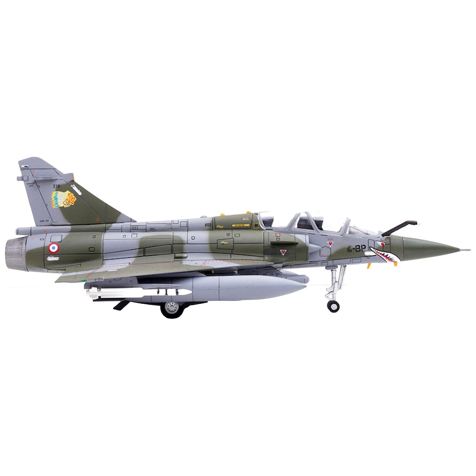 Dassault Mirage 2000N Fighter Aircraft "Escadron de Chasse 2/4 La Fayette Luxeuil" (2004) French Air Force "Wing" Series 1/72 Diecast Model by Panzerkampf - Panzerkampf - ModelCars.com