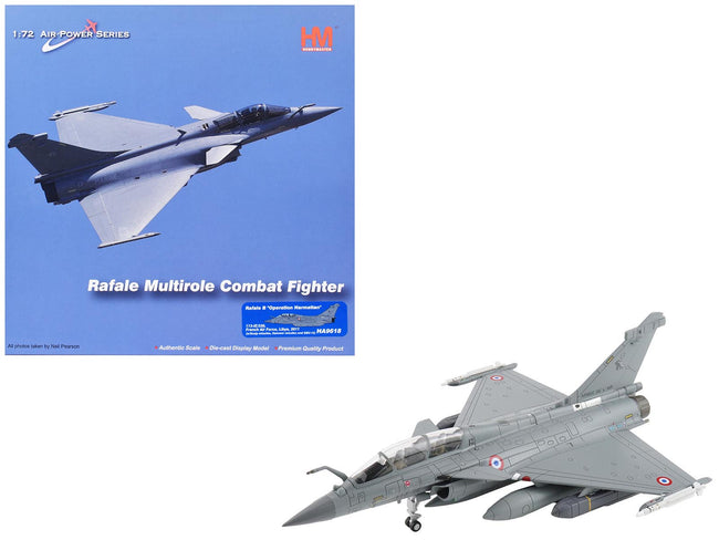 Dassault Rafale B Fighter Aircraft "113-IE/330 Libya" (2011) French Air Force "Air Power Series" 1/72 Diecast Model by Hobby Master-Hobby Master-ModelCars.com
