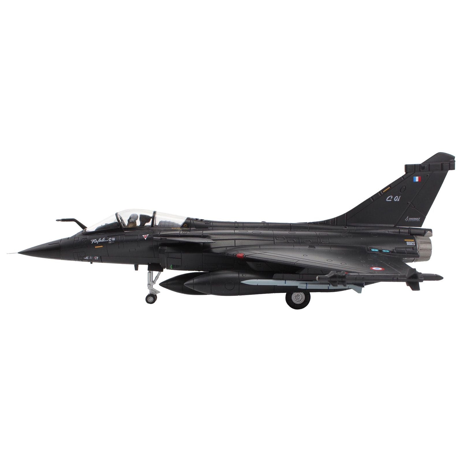 Dassault Rafale C Fighter Aircraft "C01 Farnborough Airshow" (1992) Armee de l'Air (French Air Force) "Air Power Series" 1/72 Diecast Model by Hobby Master - Hobby Master - ModelCars.com