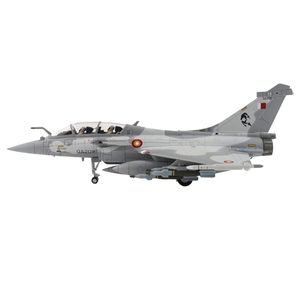 Dassault Rafale DQ Fighter Aircraft "QA209" (2021) Qatar Emiri Air Force "Air Power Series" 1/72 Diecast Model by Hobby Master-Hobby Master-ModelCars.com
