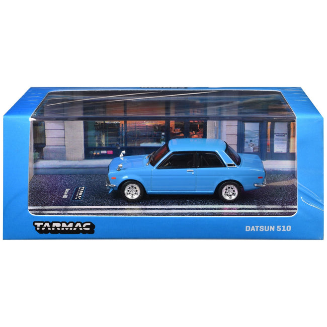 Datsun 510 Light Blue "Road64" Series 1/64 Diecast Model Car by Tarmac Works-Tarmac Works-ModelCars.com