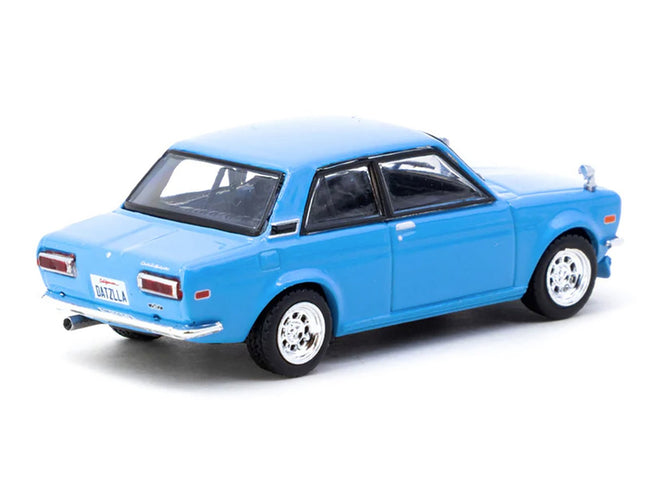 Datsun 510 Light Blue "Road64" Series 1/64 Diecast Model Car by Tarmac Works-Tarmac Works-ModelCars.com