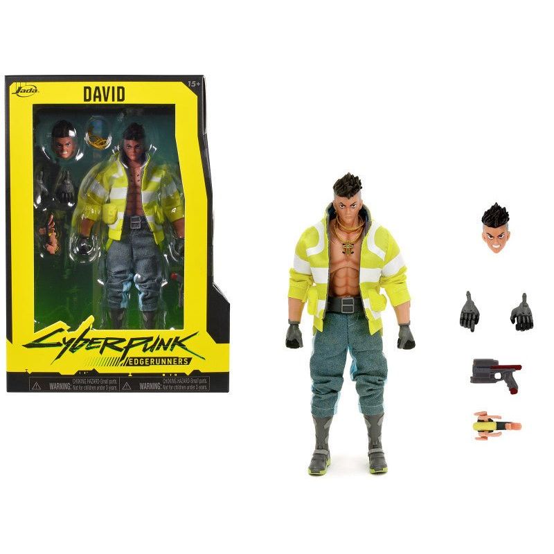 David Martinez 6" Moveable Figure with Accessories and Alternate Head and Hands "Cyberpunk: Edgerunners" (2022) TV Series Model by Jada-Jada-ModelCars.com
