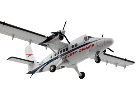 De Havilland DHC-6-300 Commercial Aircraft "Allegheny Airlines" White with Blue Stripes "Gemini 200" Series 1/200 Diecast Model Airplane by GeminiJets-GeminiJets-ModelCars.com