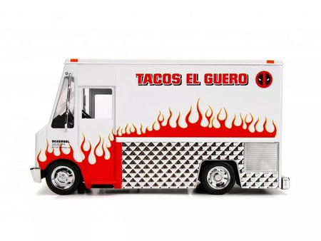 Deadpool Taco Truck with Deadpool Diecast Figurine "Marvel" Series 1/24 Diecast Model by Jada-Jada-ModelCars.com
