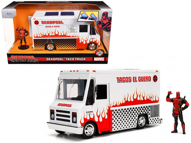 Deadpool Taco Truck with Deadpool Diecast Figurine "Marvel" Series 1/24 Diecast Model by Jada-Jada-ModelCars.com