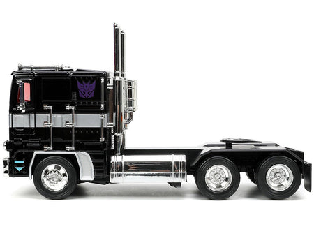 Decepticon Nemesis Prime with Robot on Chassis "Transformers" TV Series "Hollywood Rides" Series 1/24 Diecast Model by Jada-Jada-ModelCars.com