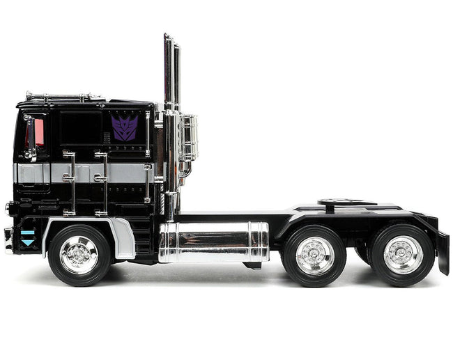 Decepticon Nemesis Prime with Robot on Chassis "Transformers" TV Series "Hollywood Rides" Series 1/24 Diecast Model by Jada-Jada-ModelCars.com