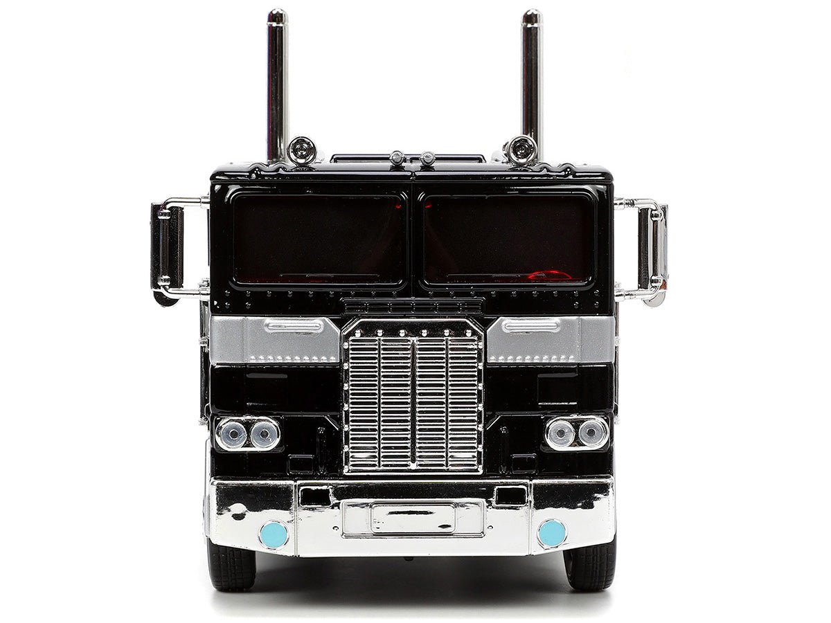 Decepticon Nemesis Prime with Robot on Chassis "Transformers" TV Series "Hollywood Rides" Series 1/24 Diecast Model by Jada-Jada-ModelCars.com