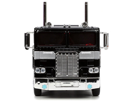Decepticon Nemesis Prime with Robot on Chassis "Transformers" TV Series "Hollywood Rides" Series 1/24 Diecast Model by Jada-Jada-ModelCars.com