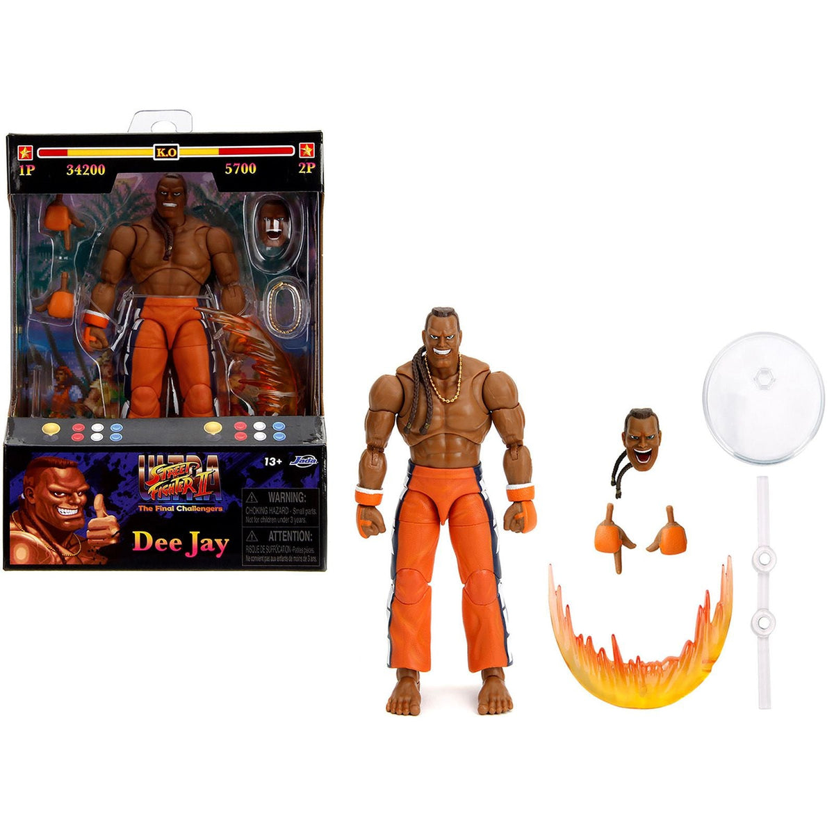 Dee Jay 6" Moveable Figure with Accessories and Alternate Head and Hands "Ultra Street Fighter II: The Final Challengers" (2017) Video Game Model by Jada-Jada-ModelCars.com