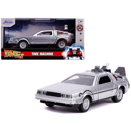 DeLorean DMC (Time Machine) Silver "Back to the Future Part II" (1989) Movie "Hollywood Rides" Series 1/32 Diecast Model Car by Jada-Jada-ModelCars.com