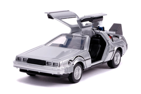 DeLorean DMC (Time Machine) Silver "Back to the Future Part II" (1989) Movie "Hollywood Rides" Series 1/32 Diecast Model Car by Jada-Jada-ModelCars.com