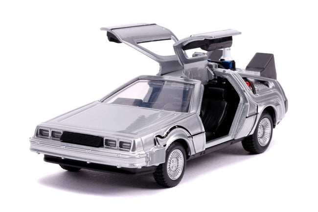 DeLorean DMC (Time Machine) Silver "Back to the Future Part II" (1989) Movie "Hollywood Rides" Series 1/32 Diecast Model Car by Jada-Jada-ModelCars.com