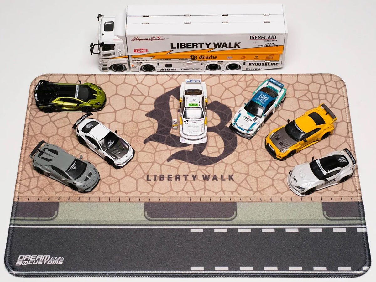 Desktop Display Mat "LB" Logo by Dream Customs-Dream Customs-ModelCars.com