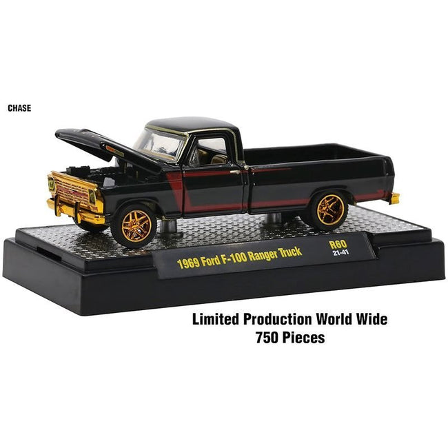 "Detroit Muscle" Set of 6 Cars IN DISPLAY CASES Release 60 Limited Edition to 8400 pieces Worldwide 1/64 Diecast Model Cars by M2 Machines-M2-ModelCars.com