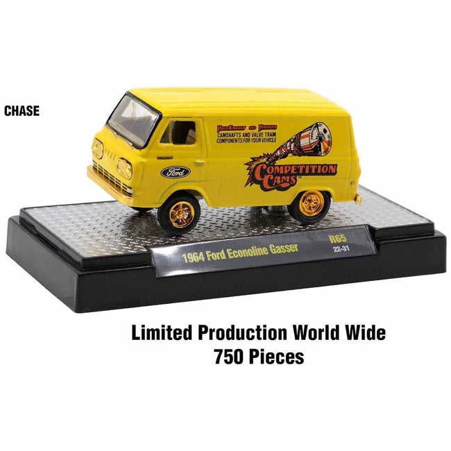 "Detroit Muscle" Set of 6 Cars IN DISPLAY CASES Release 65 Limited Edition 1/64 Diecast Model Cars by M2 Machines - M2 - ModelCars.com