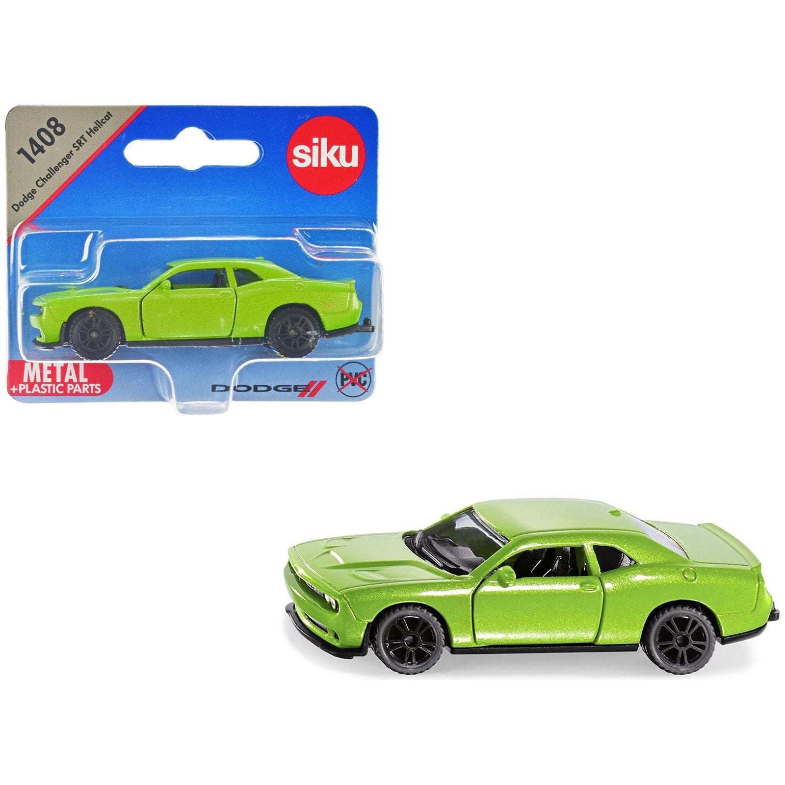 Dodge Challenger SRT Hellcat Green Metallic Diecast Model Car by Siku - SIKU - ModelCars.com